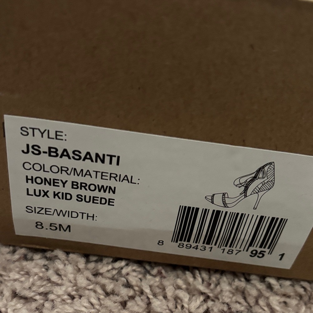 Jessica Simpson Honey Brown Lux Kid Suede Sandals